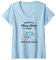 Damen Warum Ich Ohne Akku Fahre? Weil Ich Es Kann! - Fahrrad T-Shirt mit V-Ausschnitt