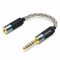 GUCraftsman Cavo adattatore per cuffie bilanciato maschio da 4,4 mm a femmina da 2,5 mm bilanciato 6N singolo cristallo argento cavo di conversione per lettori audio con porte bilanciate da 4,4 mm