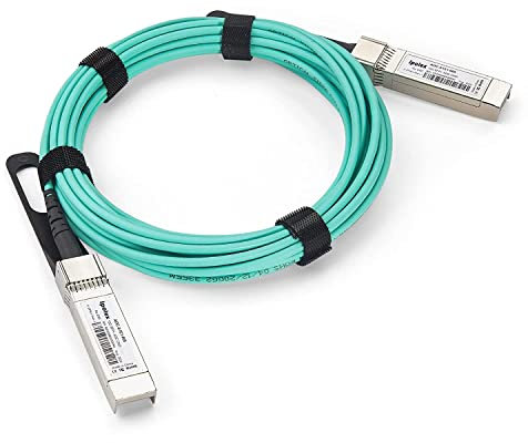 ipolex 10G SFP+ AOC Kabel - 10GBASE Aktives Optisches Kabel, OM3 MMF Direct Attach Glasfaserkabel mit SFP+ Anschlüssen, für Cisco SFP-10G-AOC20M, Ubiquiti UniFi, Mikrotik, D-Link usw. 10-m(33-ft)
