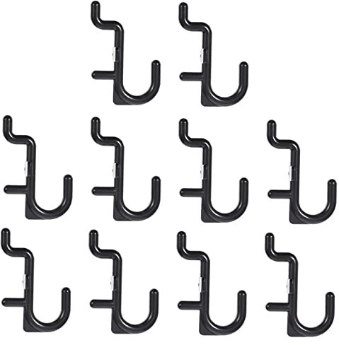 Happyyami 100 Stücke Lagerregal Haken Metallregal Lochwandhaken Metall Aufhänger Lochwand Bohrer Halter Wandhaken Schwarz