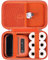 khanka Hartschalenkoffer mit Phomemo m221/M220/M110/m110s Etikettendrucker – tragbarer Bluetooth-Etikettenmacher, Tragetasche für Druckeretiketten, USB-Kabel und Zubehör (nur Hülle) (Orange)