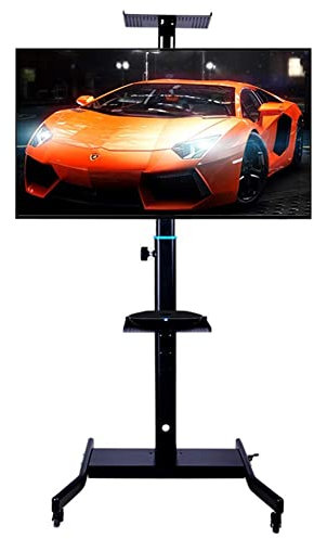 GGZONE TV Stand Swivel Floor With 2 Tray For 32-60 Inch Lcd Led TVs, Universal TV Mount Stand Perfect For Corner & Bedroom, Height Adjustable beautiful scenery