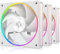 ID-COOLING AF-127-W-TRIO 120mm Case Fan ARGB FDB Bearing PC Fan Daisy Chain Connector Computer Fan for Radiator/CPU Air Cooler/Computer Case, 3 Pack, White