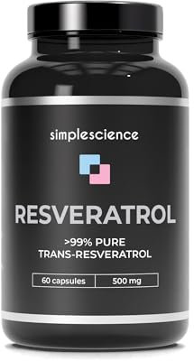 RESVERATROL 1000MG | 100% Pure Trans Resveratrol | High Strength Antioxidant Supplement | 60 x 500MG Capsules | Lab Tested | 100% Natural and Non-GMO