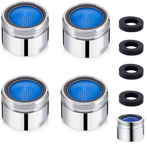 Alethron Wasserhahn Aufsatz, 4 Stück Perlatoren M18 für Wasserhähne, Wasserfilter Wasserhahn Sieb Einsatz, Strahlregler Perlator Wassersparend, Water Filter Tap Wasserhahn Ersatzteile Belüfter Auslauf