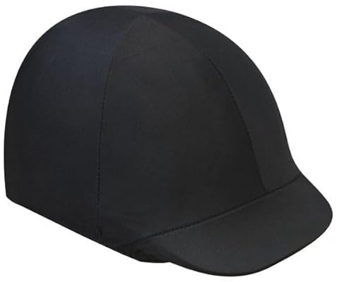 Showman Lycra Riding Helmet Cover, Black