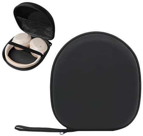Robuste Tragetasche für Kopfhörer, Kompatibel mit Sony MDR-XFB950BT, MDRZX310, MDRZX330, COWIN E7, Bose QC25, Grado SR80, Aus Strapazierfähigem Nylon, Schwarz, Universalgröße
