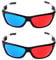 Echwave 2X Rot und Blau/Blaugruen Anaglyph Einfacher Stil 3D-Brille Fuer 3D Film Spiel (Extra Upgrade-Stil)