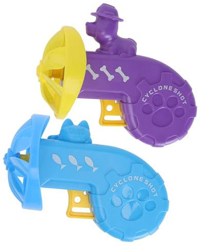 VILLFUL 2juegos Discos Voladores para Gatos Juguetes Interactivos para Ejercicio y Entrenamiento De Mascotas Divertidos y Duraderos Colores Aleatorios