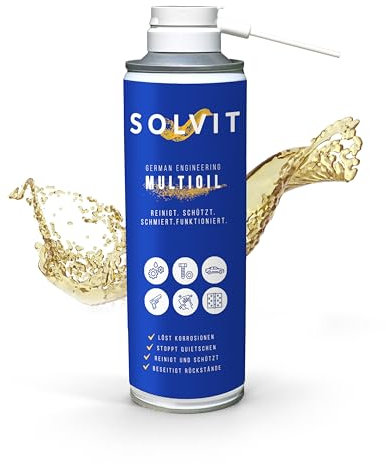 SOLVIT Multifunktionsöl 300ml I Lösungsmittel & Schmiermittel I Leistungsstarkes Multifunktionsöl für effektive Reinigung & Schmierung | Idealer Schutz für alle Oberflächen | Langanhaltender Schutz