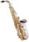 Altsaxophon, Vernickelt, Mit Goldschlüssel, Professionelles Saxophon Mit Koffer Und Zubehör