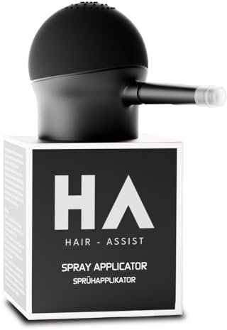 Hair-Assist Streuhaar für sekundenschnelle Haarverdichtung [27,5g] Schütthaar - Haarverdichter kaschiert effektiv Haarausfall - von Friseuren entwickelt & empfohlen (Applikator)