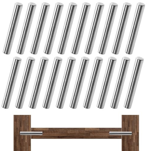 20 Stück Zylinderstifte Ø6x40mm für Regalbodenträger, Edelstahl Regalstützen Stifte, Halter für Einlegeböden, Regalbrett Stützen für Schränke, Möbel und Regale