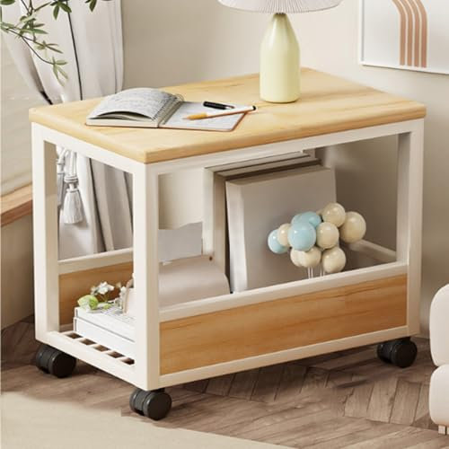 Mesa Auxiliar Sofá Mesa Auxiliar Sala De Estar Hogar Moderno Simple Mesa De Centro Balcón Dormitorio Simple Mesa Pequeña Gabinete Lateral Extraíble En Capas(Light Brown,30 * 40 * 50cm)