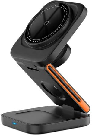 Charged4Life Foldable Wireless Charger – 3-in-1 Fast Charging Station for iPhone, AirPods, and Apple Watch, Ultra light travel-friendly, Compatible with Qi-enabled Devices, Compact, Portable Design