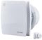 XIIW Badlüfter Ø100mm Abluftventilator mit Nachlaufzeit und Rückstauklappe, Leiser Ventilator 95m³/h, 12 Watt / 34dB / spritzwasserfest Wandventilator für Küche WC Badezimmer, Weiß
