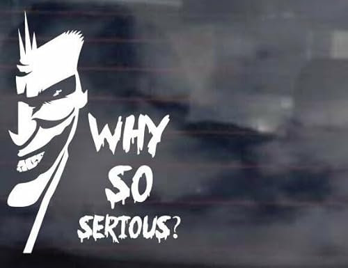 Rakelfix Why so serios Joker Grinsen Gesicht Aufkleber Größe&Farbe ANPASSBAR Sticker Autoaufkleber Lack Scheibe Wand