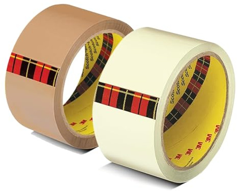Scotch 3M BOPP Packaging Tape | Transparent + Brown | 48mm x 50m | Combo for Packaging, Decoration and DIY