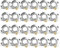 KEJIYILT GU10 Einbaustrahler 24er Set – Schwenkbare LED Spots 230V, Edelstahl gebürstet Einbauspots, Runde Deckenspots inkl. Fassung für GU10 LED oder Halogen