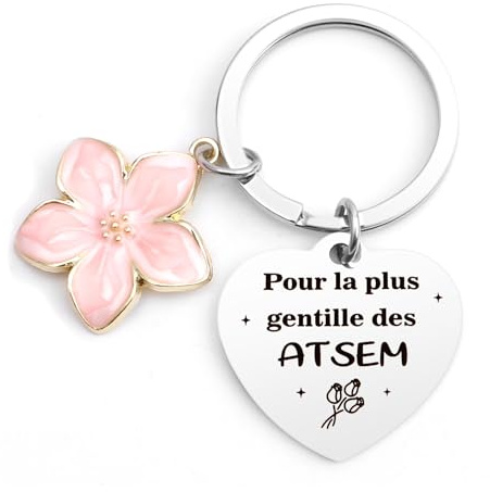 Cadeau Maitresse D'École Fin D'année Porte-clés,Merci Atsem Cadeaux,Merci Maitresse Cadeaux Noel