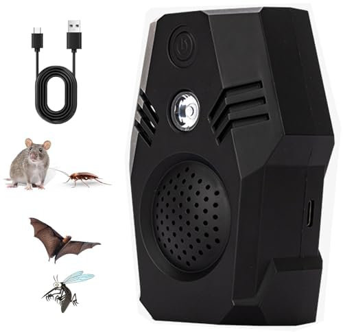 STFALI Répulsif à ultrasons - Répulsif à ultrasons - Répulsif souris - Répulsif anti-araignées - Répulsif chauve-souris - 4 modes pour maison, appartement, restaurant