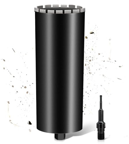 L460mm Diamantbohrkrone | 1 ¼ UNC Aufnahme | ⌀180mm mit Turbo | mit SDS-PLUS | 2200U/min für Kernbohrgeräte Kernbohrkrone Kernbohrer Nassbohrkrone Trockenbohrkrone für Beton Mauerwerk Stein Granit