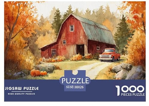 1000 Teile Puzzle Für Erwachsene & Kinder Ab 14 Jahren - Ernte Farm, Land Stil, Heimunterhaltung, Familien-Geschenke, 38x26cm/1000pcs