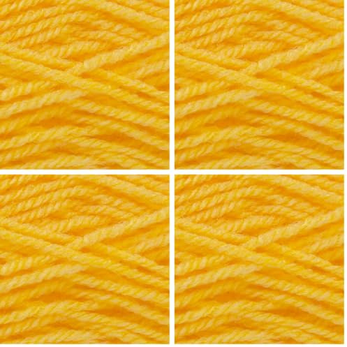 King Cole Big Value Super Chunky Knitting Wool/Yarn (Gold 55) (Pack of 4)