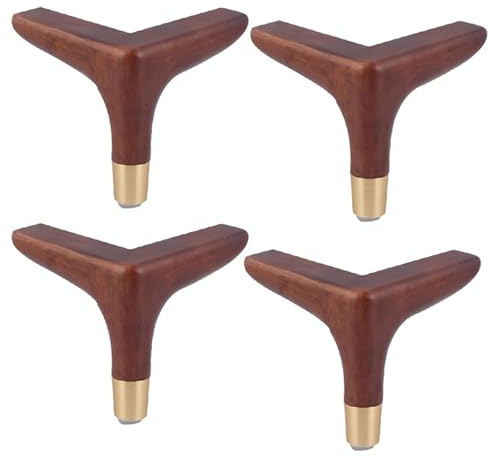 RGZFYH Lot de 4 Pieds de Meubles en Bois Massif de Style scandinave, triangulaires, for Meubles de Remplacement, for Armoire, canapé, Chaise, Ottoman