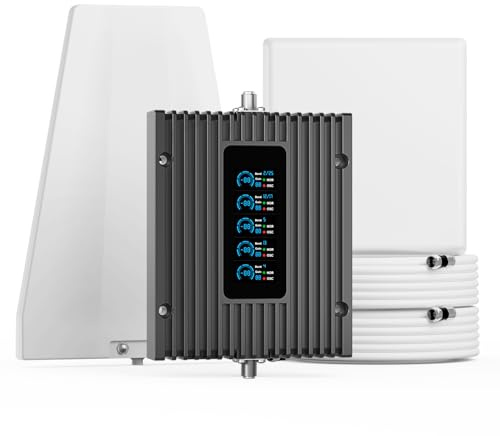 Metarepeater Amplificateur de téléphone portable pour la maison, moniteur de signal en temps réel, couverture jusqu'à 5 000 mètres carrés, Boost 5G 4G LTE pour tous les opérateurs américains