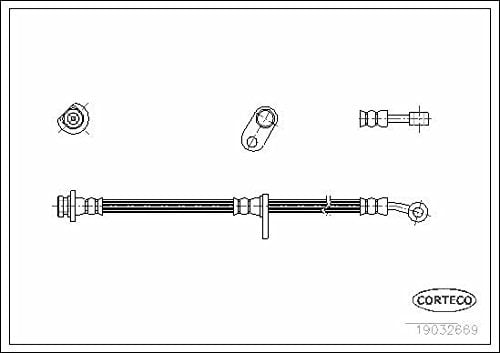 Corteco 19032669 Bremsschlauch vorne rechts | 19032669 Kompatibel mit Cr-V I (rd)