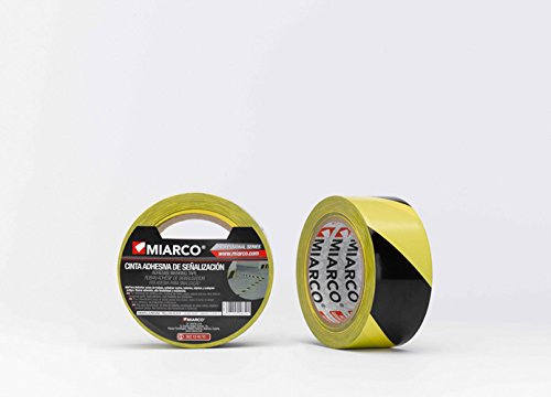 MIARCO 650 - Cinta Señalización PVC Amarrillo/Negro 50mm x 33m