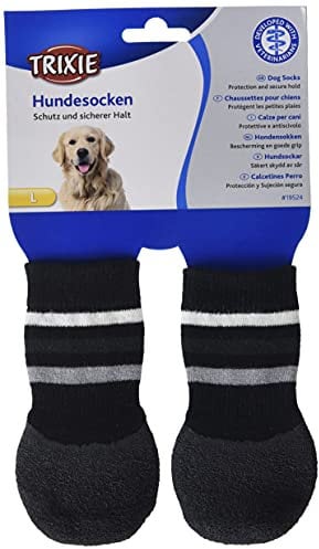 Trixie 19524 Hundesocken, Anti-Rutsch, L, 2 St., schwarz
