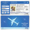 Personalisierte Foto Einladungskarten zur Hochzeit (10-100 Stück) als Flugticket mit echtem Abriss, Farbe wählbar, Umschläge optional, dickes 300g/qm Papier