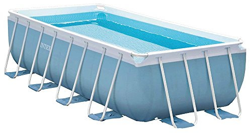 Intex 28318 Piscina Prisma Frame, 488 x 244 x 107 cm, con Pompa Filtro, Scaletta, Telo Base, Copertura