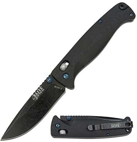 Elite Tactical Black Genius - Klappmesser - Schwarz , Klinge sehr scharf, Klingenlänge: 8,9 cm