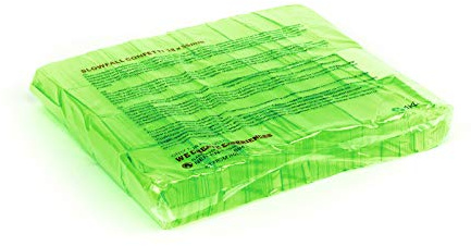 TCM FX Slowfall Rectangular Confetti 55 x 18 mm, Neon Green, UV Act