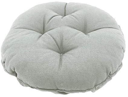 Levoberg Hocker bezug Hellgrau, Sitzkissen rund, Hockerbezug rund Stretch aus Leinen, Memory Foam Kissenbezug, Dicke 7cm, rund Bar Bezug Durchmesser 30cm