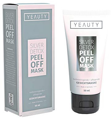 YEAUTY Silver Detox Maske - entfernt Unreinheiten und Mitesser - glättet und erfrischt die Haut - 1x 50 ml