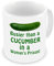 GrassVillage Funny Cucumber Mug – Busier Than a Cucumber in a Woman’s Prison – Crude Sarcastic Gag Gift for Men, Dad, Friends – Birthday, Xmas, Secret Santa, Office Banter – 11oz Ceramic Mug