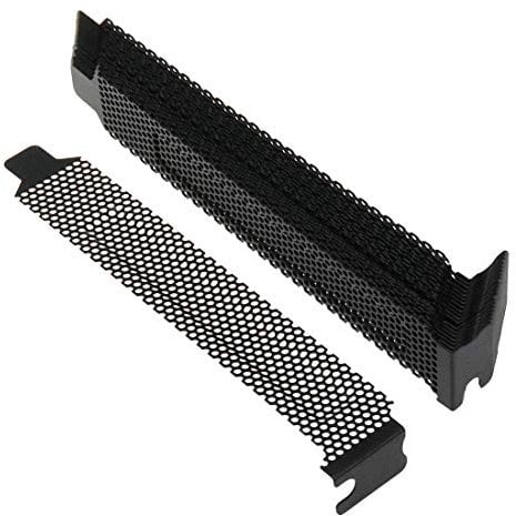 Semetall 20 Pcs 121x19mm PCI Slot Cover Hard Steel Case Dust Filter Blanking Plate (Black)