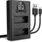 CELLONIC Smart & Fast BC-DC15 BC-DC15-E Dual Charger compatible with BP-DC15 BP-DC15-E BP-DC15-TK BP-DC15-U + USB Cable Charging Cable USB Power Supply