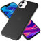 NALIA Extra Dünnes Hardcase kompatibel mit iPhone 12 Mini Hülle, Ultra-Slim Case Phone Cover Matte Leichte Handyhülle Schutzhülle, Thin Hardcover Smartphone Bumper Schutz Telefon Etui, Farbe:Schwarz