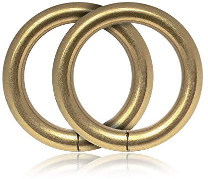 O - Ring aus Stahl, 2er Set, DIY Hunde-Leine/Hunde-Halsband, nichtrostend, Ideal mit Paracord 550, geschweißt, Farbe: gold