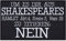 NEIN! Shakespear Aufnäher Zitat Hamlet Patch zum annähen/aufbügeln | Poet Dichter Shakespear Sarkasmus Bügelbild Biker Aufbügler Applikation perfekt für T-Shirt/Jacke | 90x55mm