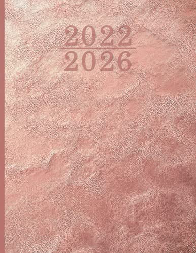 5 Jahresplaner 2022 - 2026: Rose Gold Metallic I Datierter Kalender & Organizer I 60 Monate I Adressen I Geburtstage & Notizen I Großes Format I Bucket List I Jahres- & Monatsplanung I Frauen Geschenk