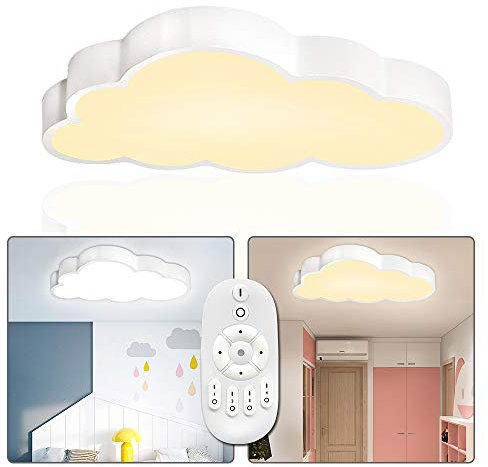 UISEBRT LED Deckenleuchte Wolken Deckenlampe Kinderzimmer 48W Ultradünne Dimmbar Kreative Wolkenlampe mit Fernbedienung für Babyzimmer Schlafzimmer Wohnzimmer