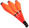Juggle Dream Neon UV Street Jonglierkeulen 3er Set Tolle Trainerkeule - Jonglierset für Anfänger und Fortgeschrittene Jongleure (Alles Orange)