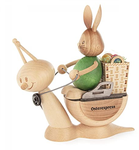 Rudolphs Schatzkiste Osterhase Osterexpress Hase Stupsi mit Sunny BxHxT 6x19x17cm NEU Osterfigur Holzhase