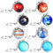 8 Stück Sonnensystem-Schlüsselanhänger, Weltraum-Partygeschenke, leuchtet im Dunkeln, Partyzubehör, Globus, Planeten, Geschenk, Galaxie, Schlüsselanhänger, Kunstbild von acht Planeten für Weihnachten,